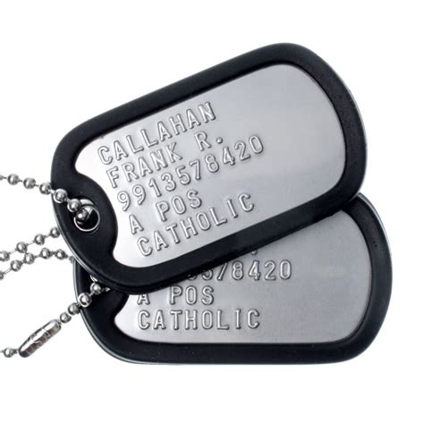 Military Dog Tags Identification