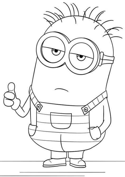 Minion Steve coloring page