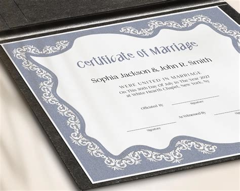 Modern Marriage Certificate Template