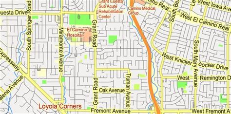 Mountain View, CA Zip Code Map