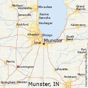 Munster Indiana Zip Code Map