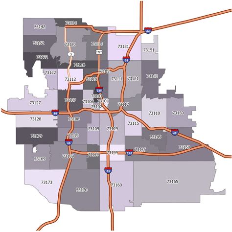 Oklahoma City Zip Code Boundaries