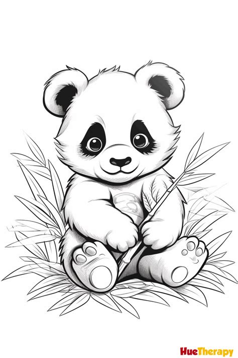 Panda coloring pages for kids