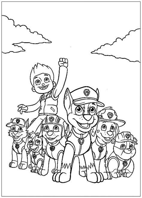 Paw Patrol coloring sheets for kids