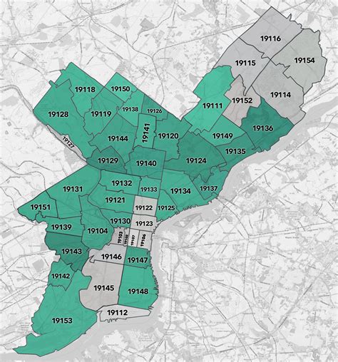 Philadelphia Zip Code Map