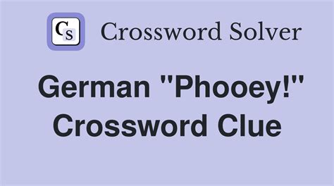 Phooey Crossword Clue
