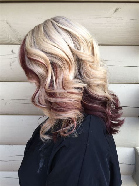Platinum Maroon Hair