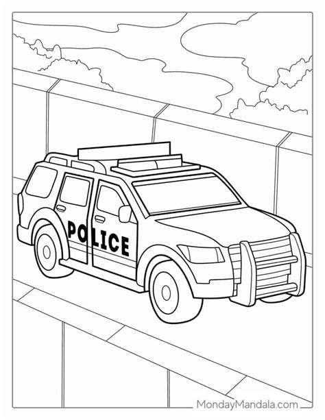 Police Car Coloring Pages For Kids