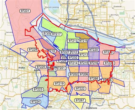 Portland Zip Code Map