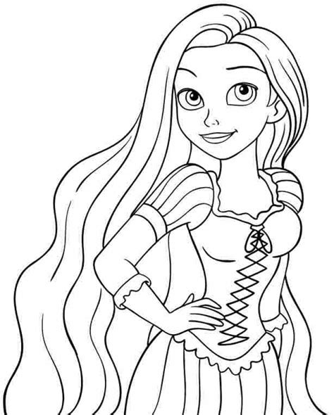 Princess Rapunzel Coloring Pages