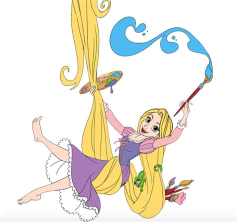 Princess Rapunzel with a Paintbrush