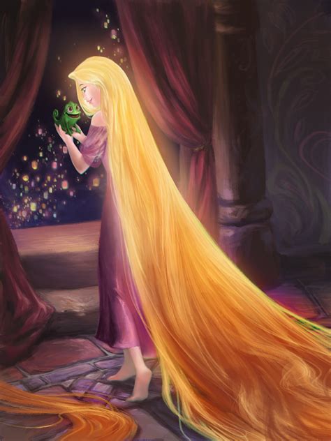 Princess Rapunzel with Long Hair