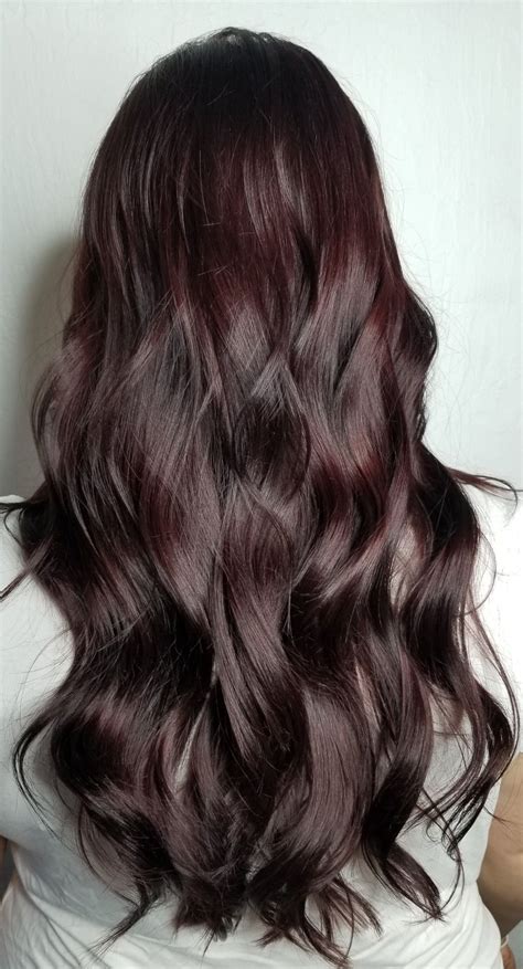 Professional mahogany hair color application