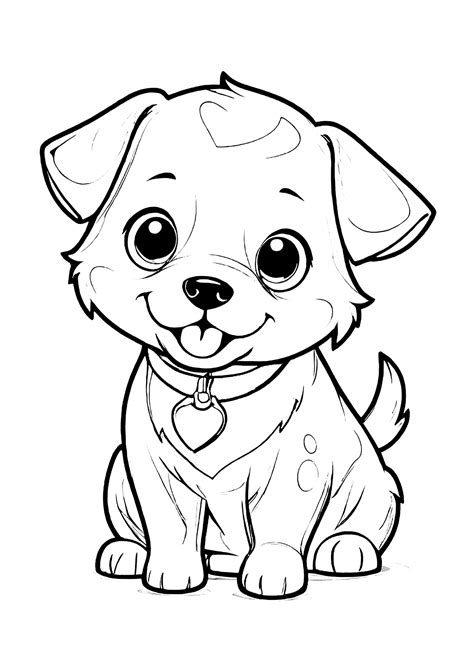 Puppy coloring sheets for kids