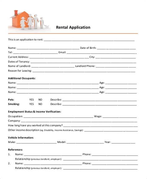 Rental Application Template