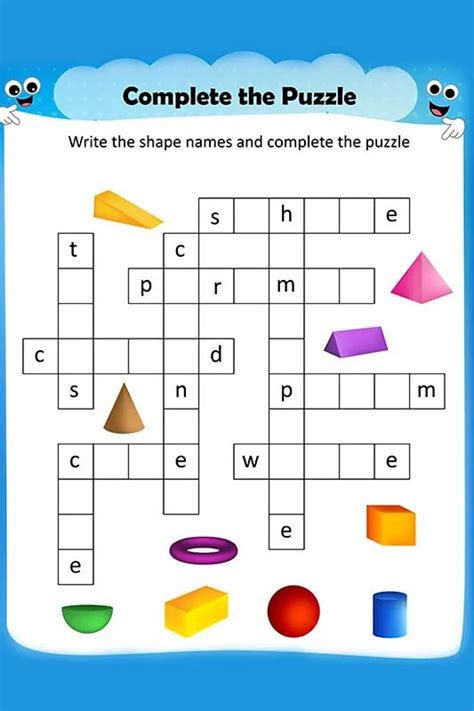 Shapers for Kids Goo Crossword
