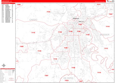 Shreveport Louisiana Zip Codes Map