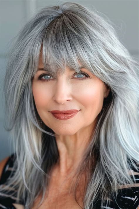 Silver Hair with Bangs Inspiration