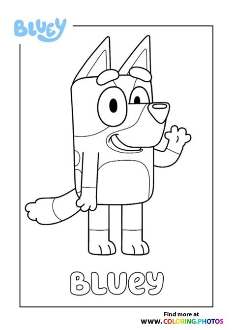 Simple Bluey coloring page