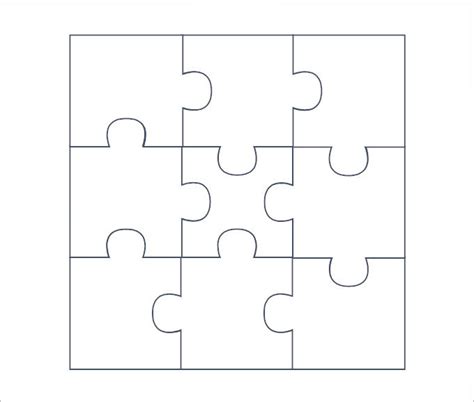 Simple Puzzle Piece Template