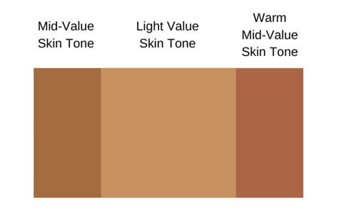 Skin tone hex code examples