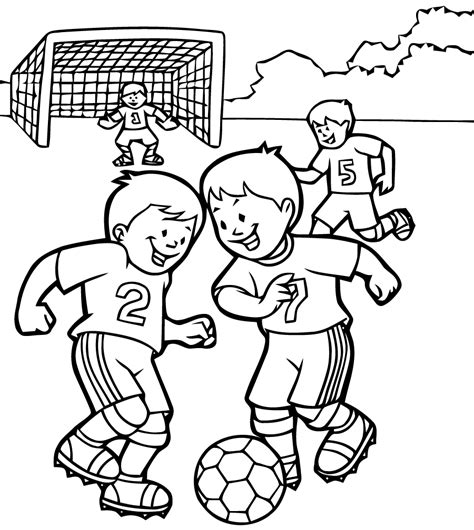 Soccer coloring pages for kids