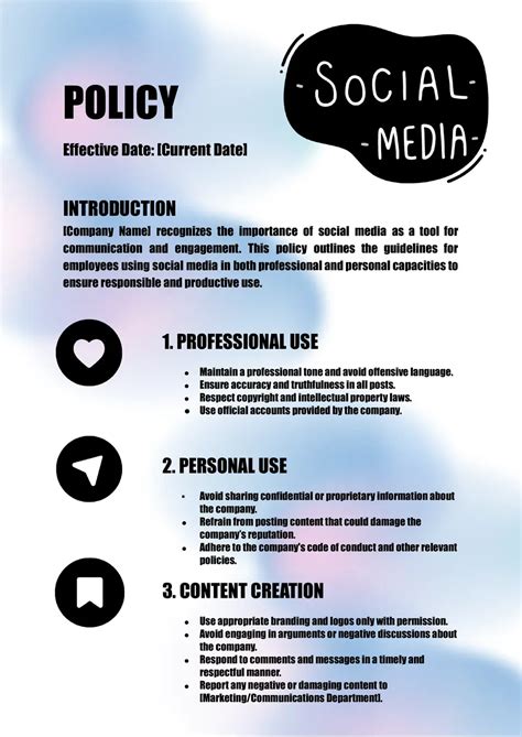 social media policy template