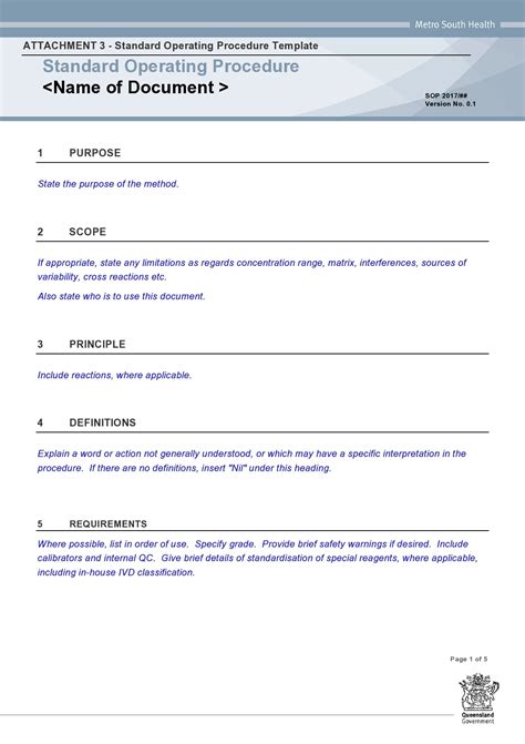 SOP Template in Word Step-by-Step
