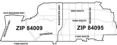 South Jordan Utah Zip Code Map