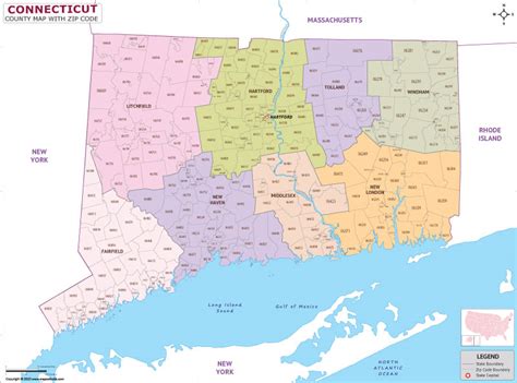 Stamford CT Zip Code Map