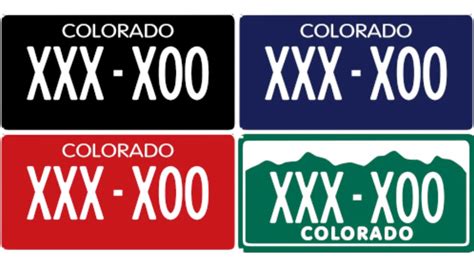 Standard Colorado License Plates