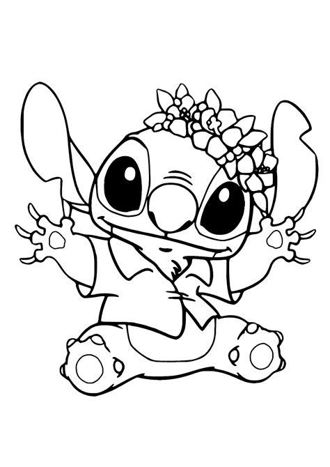 Stitch coloring pages for kids