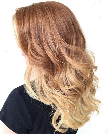 strawberry blonde ombre hair