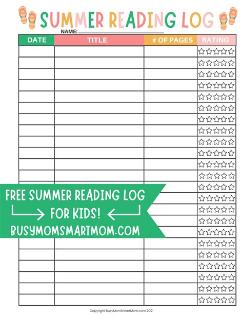Summer Reading Log