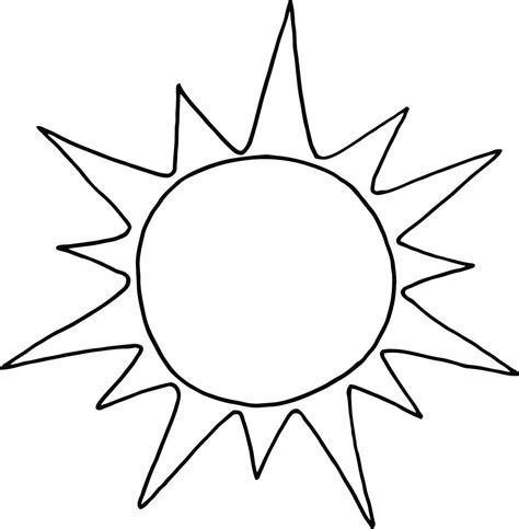 Sun Coloring Sheet