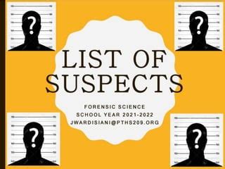 Suspect List