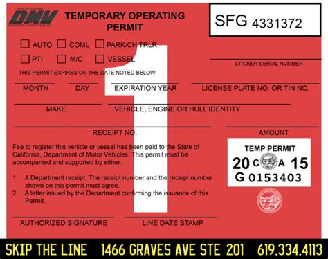 Temporary Permit