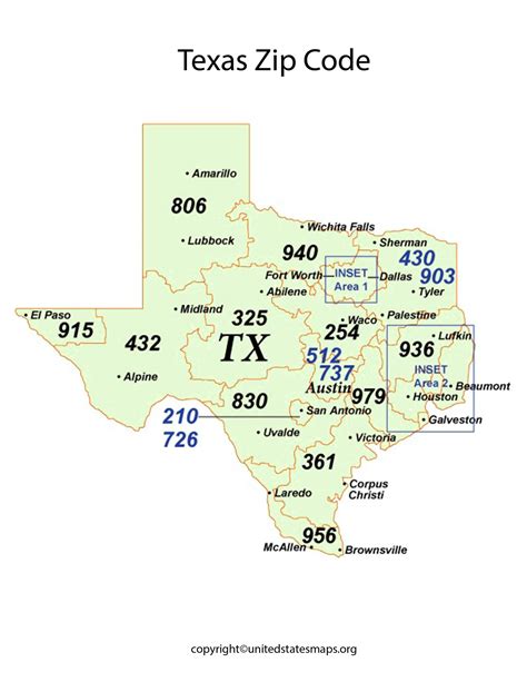 Texas Zip Code Map