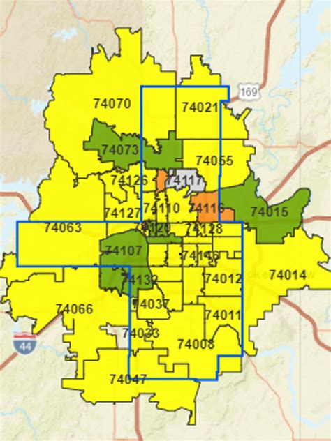 Tulsa Zip Code Map