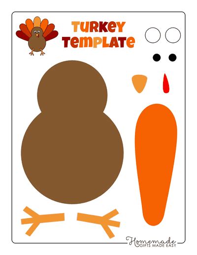 Turkey Template Printables