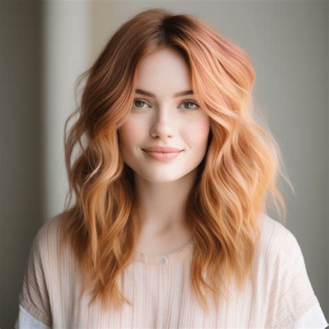 two-toned strawberry blonde hair