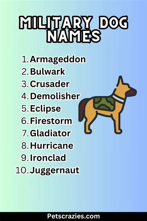 Unique Military Dog Names