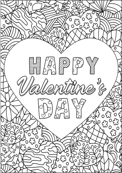 Valentine's Day coloring pages for adults