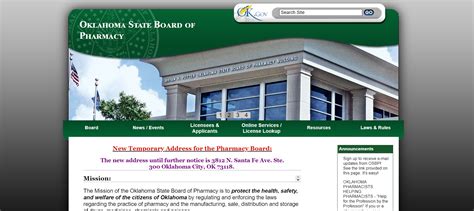 Verify License with OK Board of Pharmacy