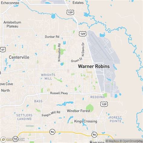 Warner Robins Zip Code Map