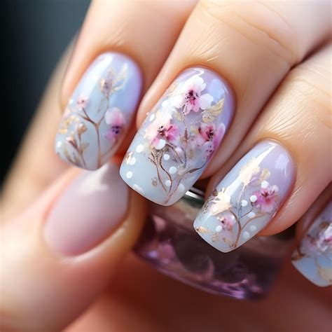 Watercolor Floral Nail Art