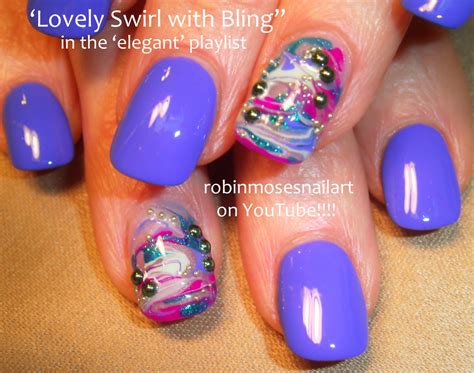 Watercolor Purple Nail Art