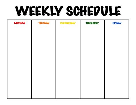 Weekly Schedule