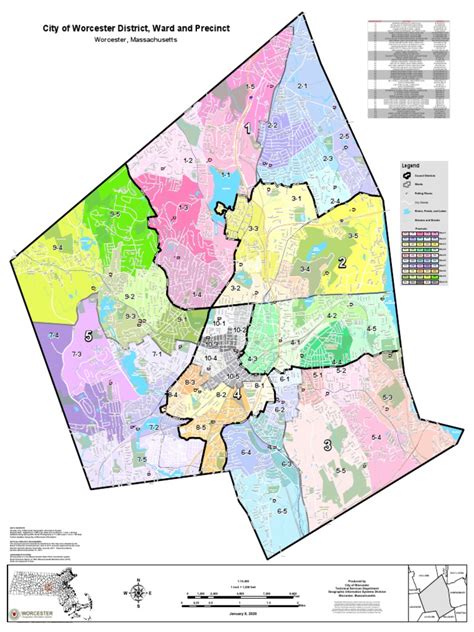 Worcester MA Zip Code Map