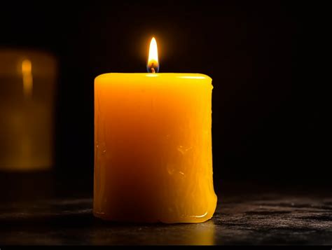 Yellow candle